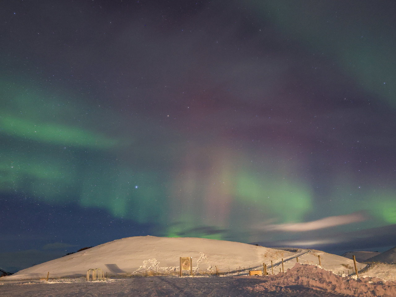 Nordlicht über Myvatn